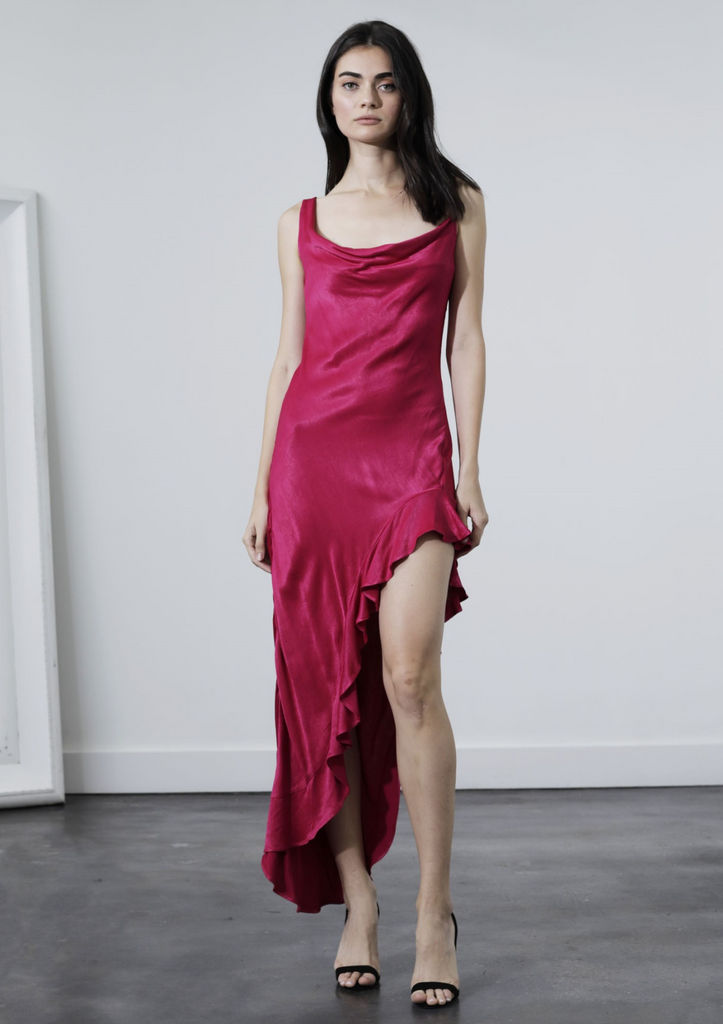 Azelea Midi Dress - Hot Pink Karina Grimaldi